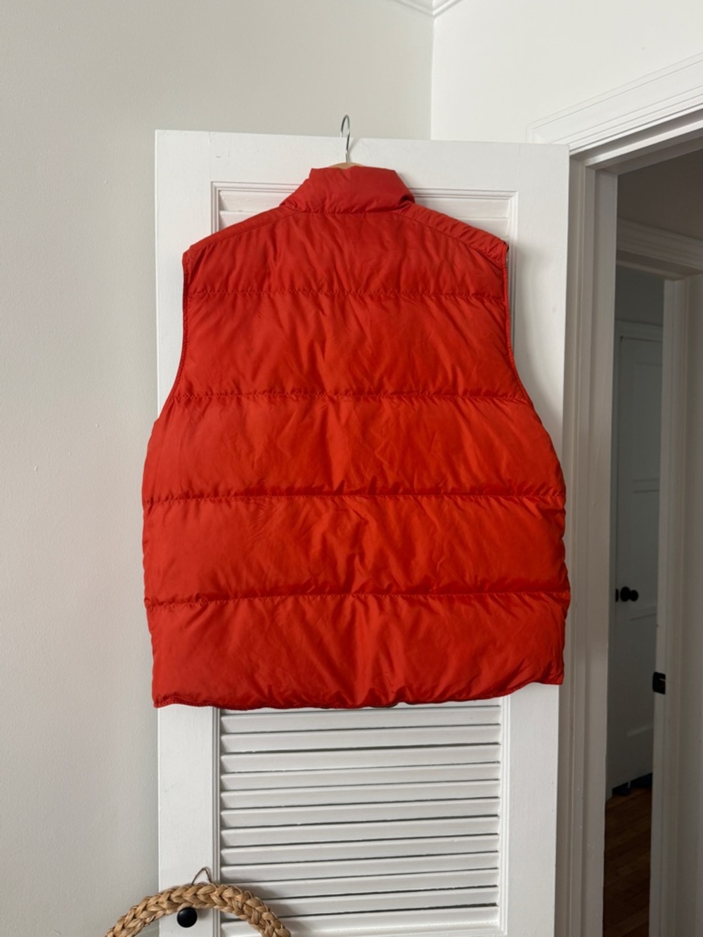 Polo Ralph Lauren Reversible Down Puffer Vest Olive Orange XL - Picture 6 of 6